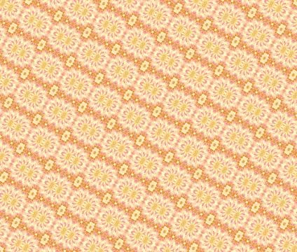 Tessellated decorative backdrop in warm peach sorbet tones with lemon lime,.. Stock Illustration