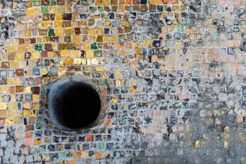 Tessellated surface with a hole Stock Photos