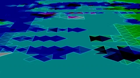 Tessellation in Motion Perspective Triangle Planar Texture Motion Video Stock Footage 300928942