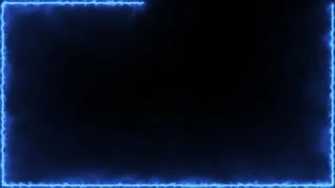 Tesseract Blue Energy Frame Completing Loop on Black Background HD FX Stock Footage 326979739