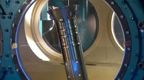 THIS IS A TEST OF THE 1ST STAGE RE-ENTRY VEHICLE. HEAT TESTING OF A 3% MOD... Stock Photos