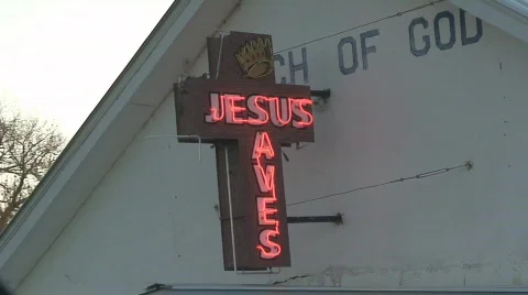Test 3 jesus saves Video stock 458824