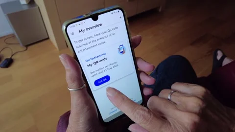 Test For Access Corona Check App Smartphone Stock Footage 156294034