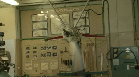 Test airplane propeller Stock Footage 10791274