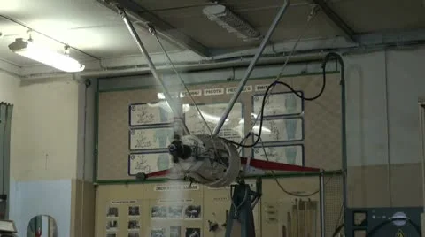 Test airplane propeller Stock Footage 10834091