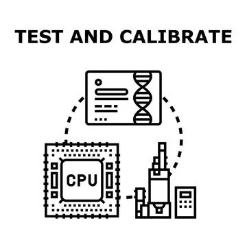 Test and calibrate system process for scientific research 스톡 일러스트