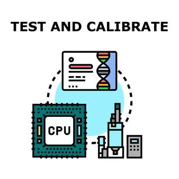 Test and calibrate system process for scientific research 库存插图
