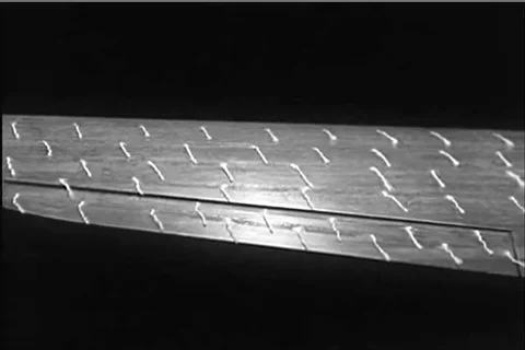 Test and examples of the aerodynamics of airplanes in the 1940s Stock Footage 99843860