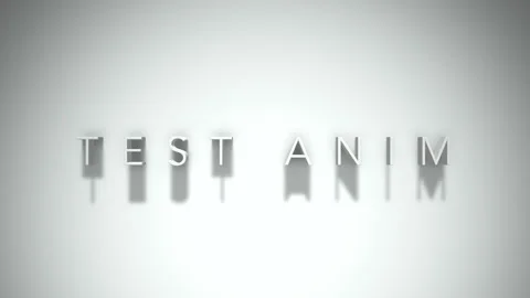 Test anim 3D title animation with shadows on a white background Stock Footage 297389857