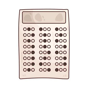 Test answer sheet illustration Ilustração Stock