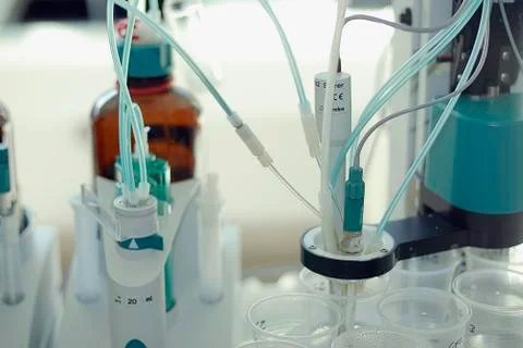 Test array in lab close-up Stock Photos