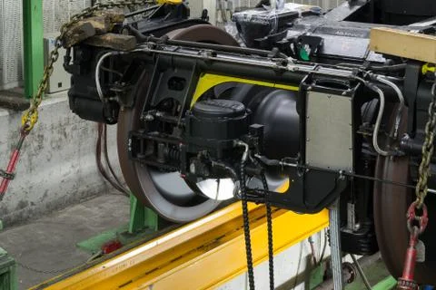 Test bench for revised rail cart. Stock Photos