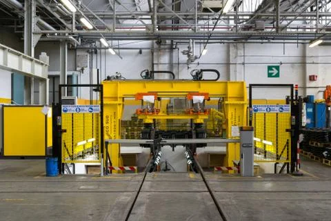 Test bench for revised rail cart. Stock Photos