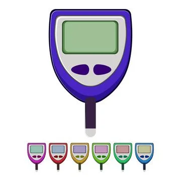 Test blood glucometer cartoon vector graphic イラスト素材