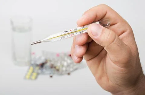 Test body temperature Stock Photos