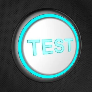 Test Button Means Exam Questions 3d Illustration Stock Illustration