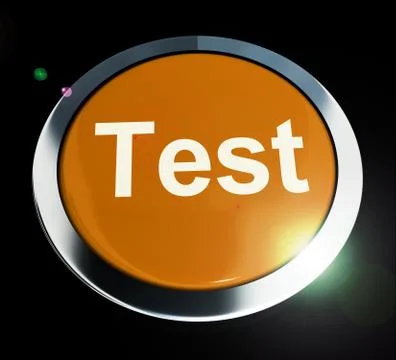 Test Button In Red Showing Quiz Or Online Questionnaire Illustrazione stock