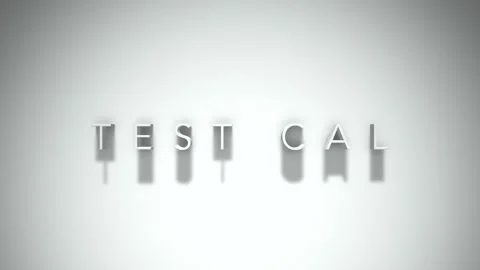 Test cal 3D title animation with shadows on a white background Stock Footage 297387931