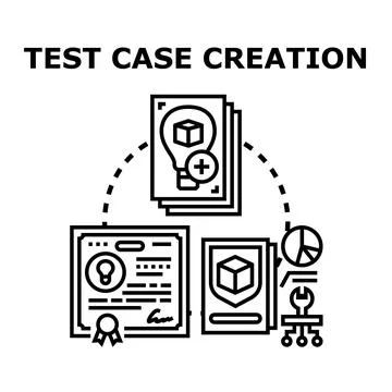 Test case creation concept developing software quality 库存插图
