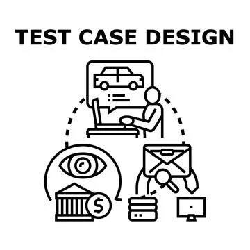 Test case design concept vector illustrating software quality Stockillustratie