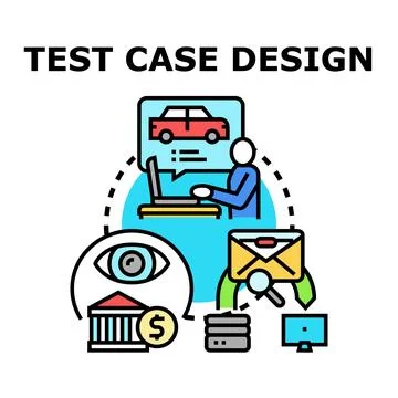Test case design concept vector illustrating software quality Stock Illustration