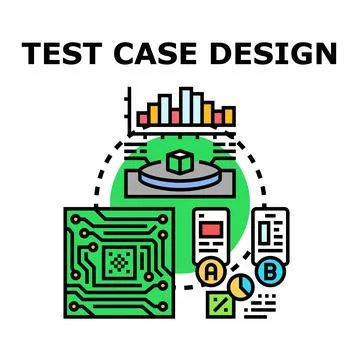Test case design developing quality assurance processes Stock-Illustration