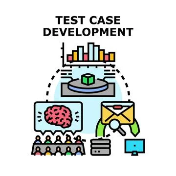 Test case development vector concept illustration Stock Illustration
