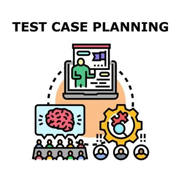 Test case planning and software development strategy Ilustração Stock