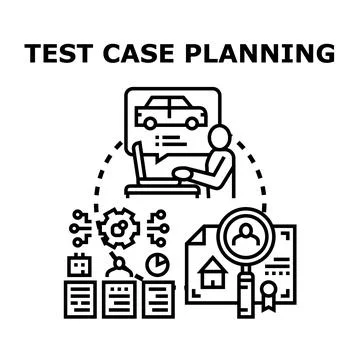 Test case planning for quality software development Stock Illustration