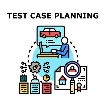 Test case planning for quality software development Stock Illustration