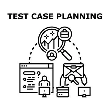 Test case planning for software quality management Stock Illustration