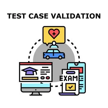 Test case validation process for digital services Stock Illustration