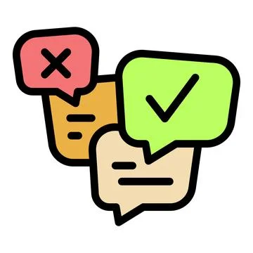 Test chat icon vector flat Illustration