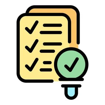 Test checklist icon vector flat Illustrazione stock