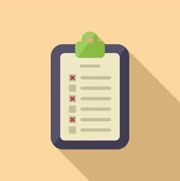 Test clipboard icon flat vector. Final book イラスト素材