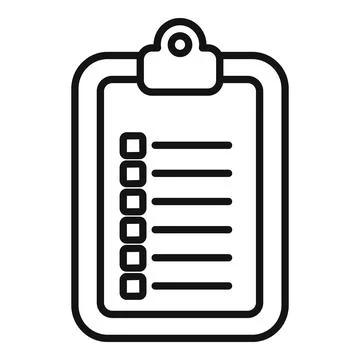 Test clipboard icon outline vector. Final book Stock Illustration