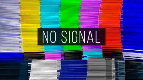 Test Color Glitch Screen. Digilal No Signal. Broken Transmission. Vector Stock-Illustration