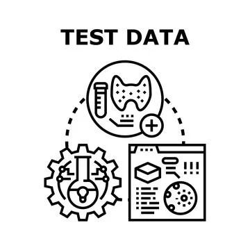 Test data processing for research and analysis Stockillustratie