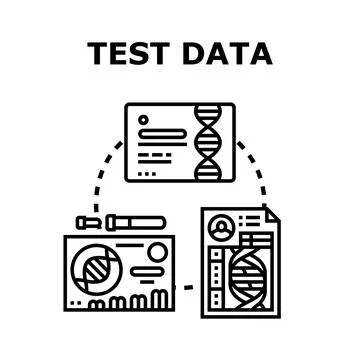 Test data vector concept illustration processing analysis Illustrazione stock