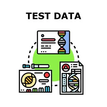 Test data vector concept illustration processing analysis Stock Illustration