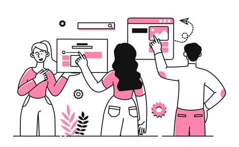 Test design solutions Illustrazione stock