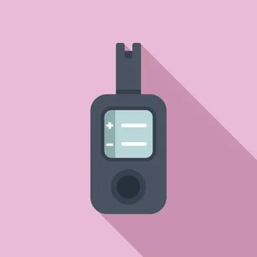 Test device icon flat vector. Lab sample Stock Illustration