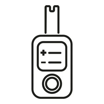 Test device icon outline vector. Lab sample Stock Illustration