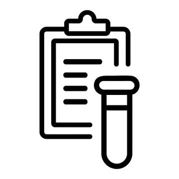 Test document icon vector. Isolated contour symbol illustration Illustrazione stock