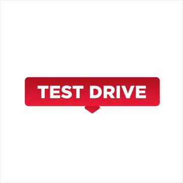 Test Drive button, sign, label, icon. Test Drive speech bubble. Illustrazione stock