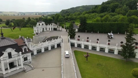 Test drive car in edem resor medical spa Stock Footage 142877094