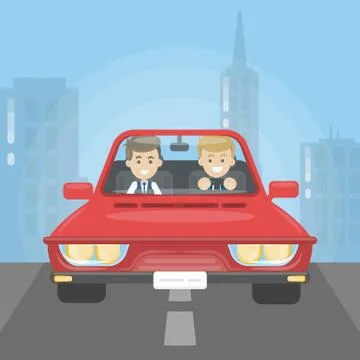 Test drive illustartion. Stock Illustration