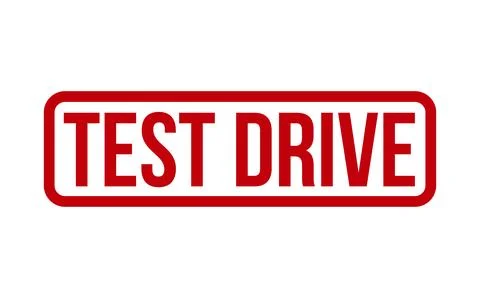 Test Drive Rubber Stamp. Red Test Drive Rubber Grunge Stamp Seal Vector Ill.. Stock Illustration