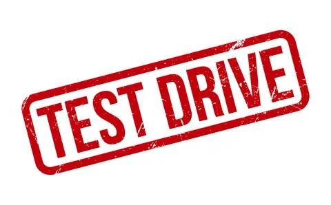 Test Drive Rubber Stamp. Red Test Drive Rubber Grunge Stamp Seal Vector Ill.. Stock Illustration