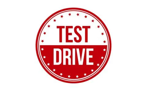 Test Drive Rubber Stamp. Red Test Drive Rubber Grunge Stamp Seal Vector Ill.. Stock Illustration